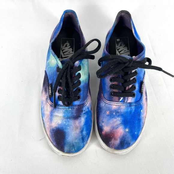 Vans Galaxy Lace Up Skate Shoes Flat Low Top Blue Purple Cosmic Space Canvas 5.5 - Picture 3 of 7